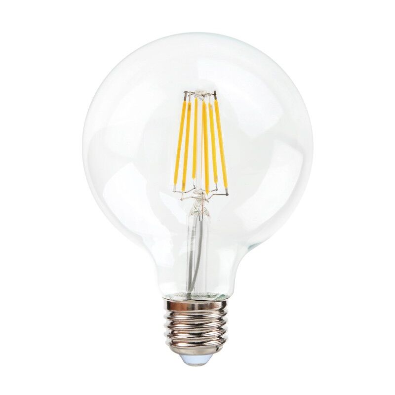 foto del prodotto lampadina led a filamento e27 g95 8w bianco caldo