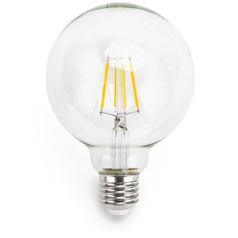 foto del prodotto lampadina led a filamento e27 g95 a globo 6w bianco caldo 2700k aigostar