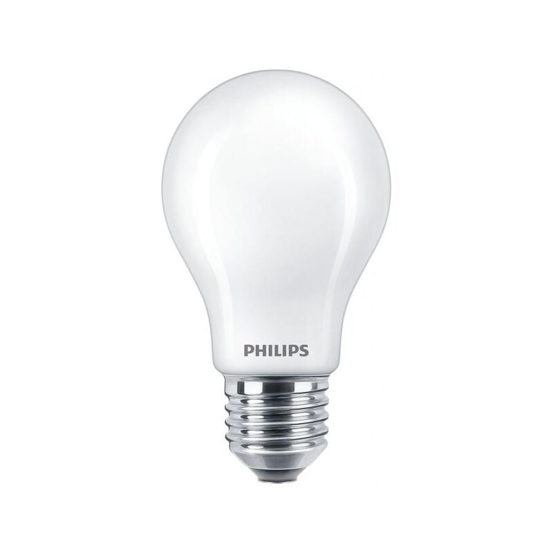 foto del prodotto lampadina led a goccia in vetro con finitura opaca 75w e27 4000k non dimmerabile luce bianca fredda philips