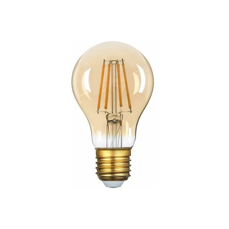 foto del prodotto lampadina led a60 filamento 8w vetro dorato dimmerabile e27 bianco molto caldo 2700k