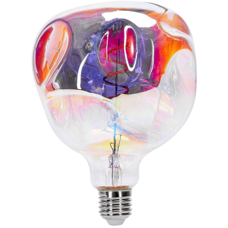 foto del prodotto lampadina led alien rainbow a filamento e27 g125 4w decorativa bianco caldo 1800k aigostar