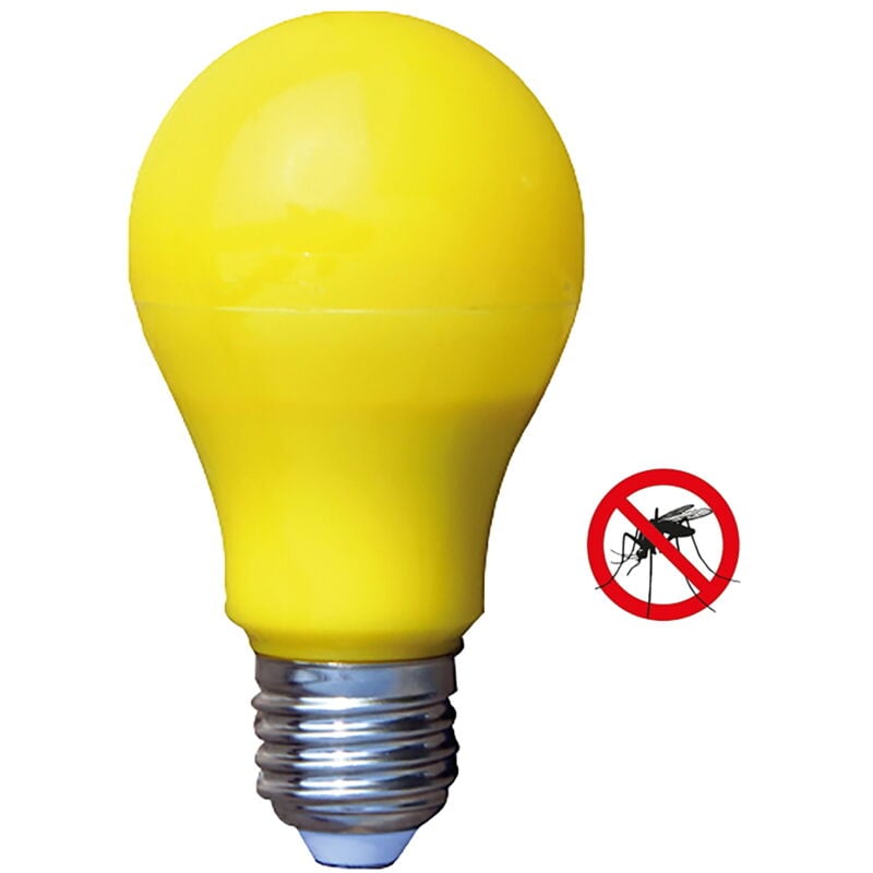 foto del prodotto lampadina led antizanzara a60 e27 9w gialla novaline