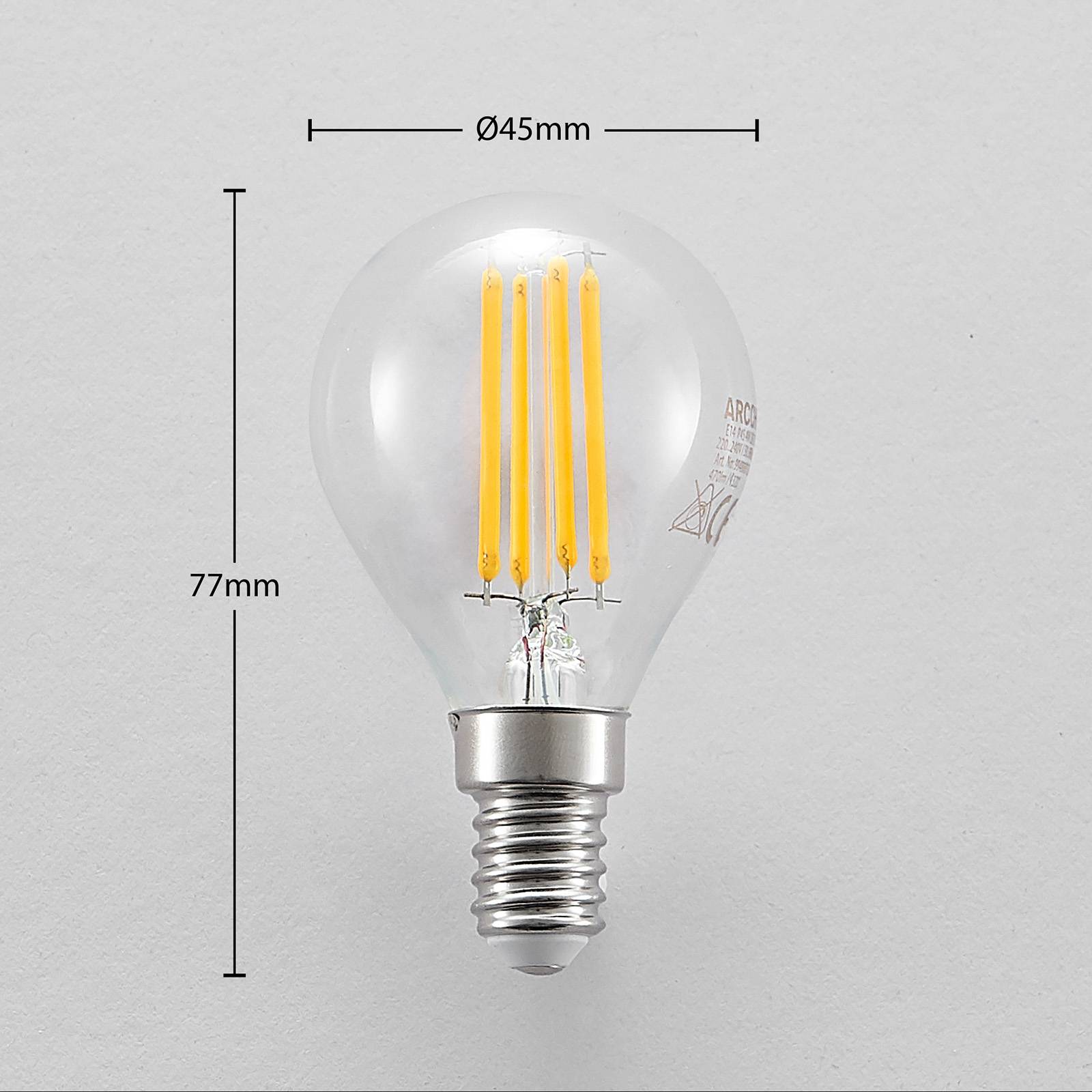 foto del prodotto lampadina led arcchio e14 p45, 4w, trasparente, 2.700 k, dimmerabile