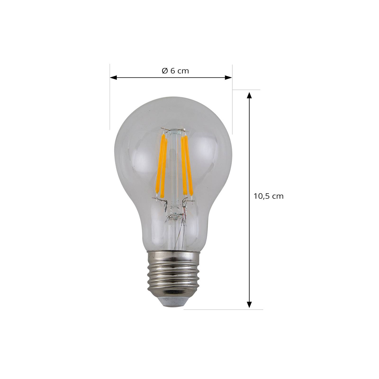 foto del prodotto lampadina led arcchio filament, e27 7,2w, 4000k, trasparente, 1521 lm