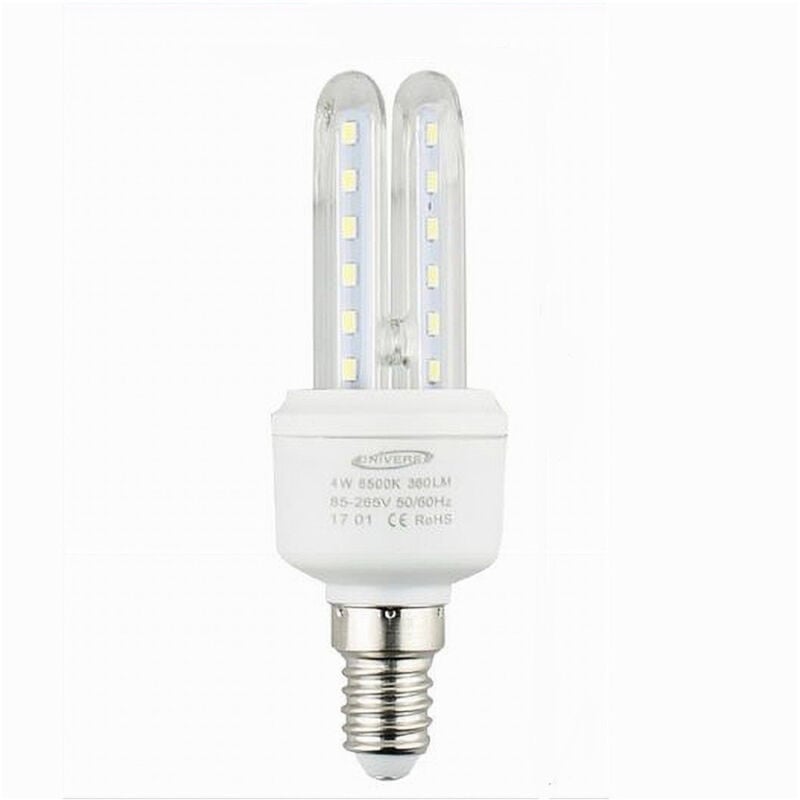 foto del prodotto lampadina led attacco e14 2u 4 w luce fredda calda naturale illuminazione 2u 01 bianco caldo trade shop traesio