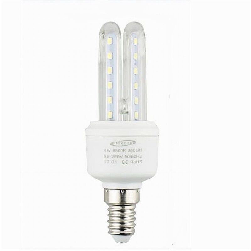 foto del prodotto lampadina led attacco e14 2u 4 w luce fredda calda naturale illuminazione 2u 01 bianco freddo trade shop traesio
