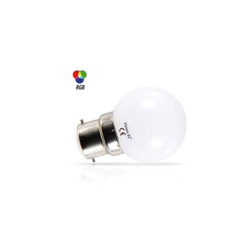 foto del prodotto lampadina led b22 1w 45mmx66mm rgb