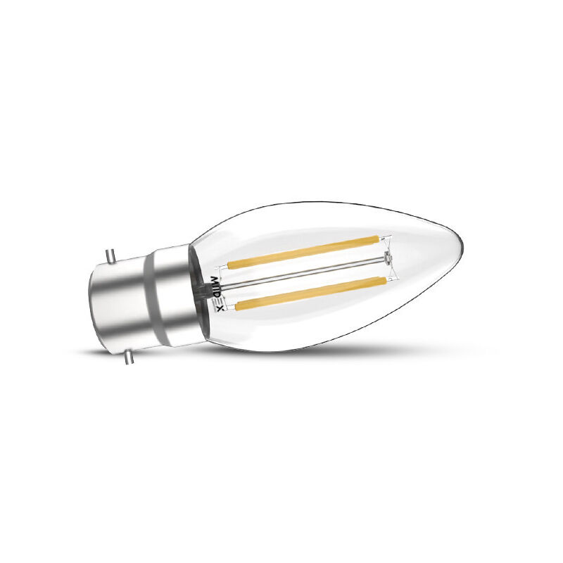 foto del prodotto lampadina led b22 4w 4000k filamento fiamma bianco naturale economico ed elegante