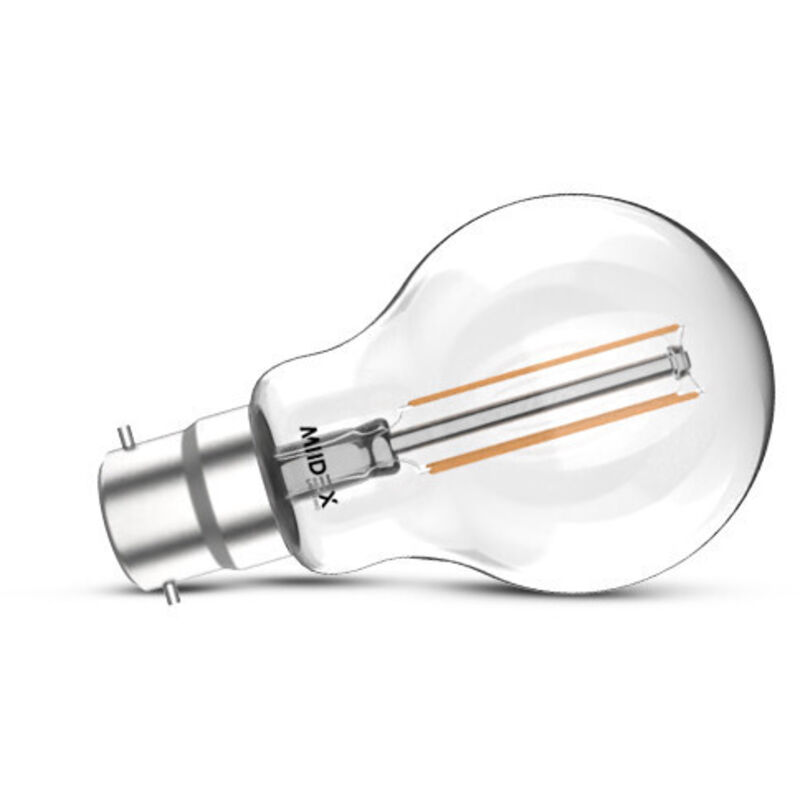 foto del prodotto lampadina led b22 filament 8w 1100lm bianco hot 2700k stile vintage