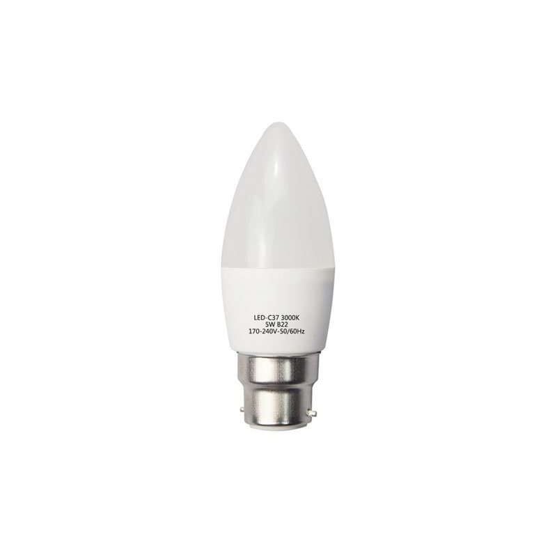 foto del prodotto lampadina led c35 tipo 6w candela dimmerabile b22 bianco hot 2700k