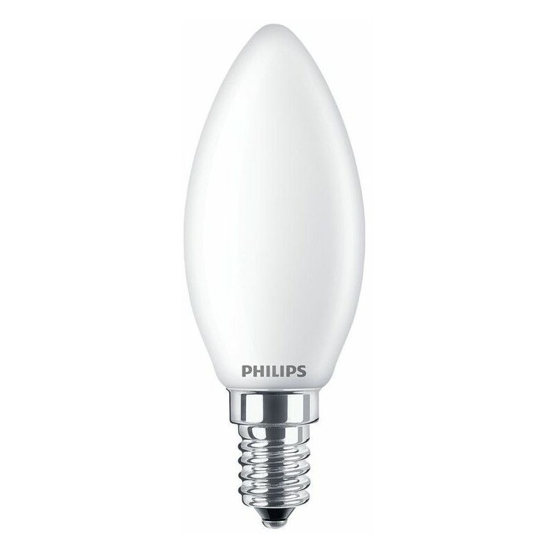 foto del prodotto lampadina led candela e14 6,5w 806lm 6500k luce fredda 3,5x9,7cm philips