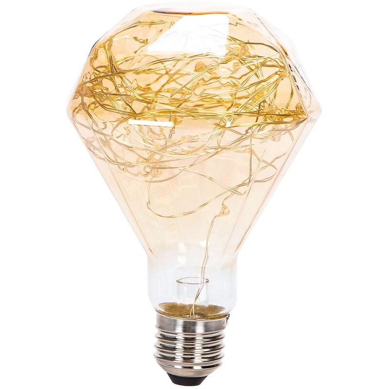 foto del prodotto lampadina led diamante filo di rame e27 d95 1,2w decorativa bianco caldo 2500k aigostar