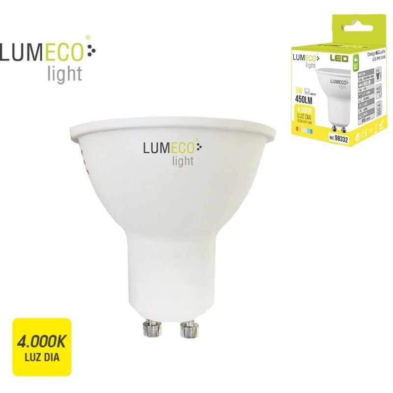 foto del prodotto lampadina led dicroica edm gu10 5w 450lm 4000k luce diurna ø5x5,5cm