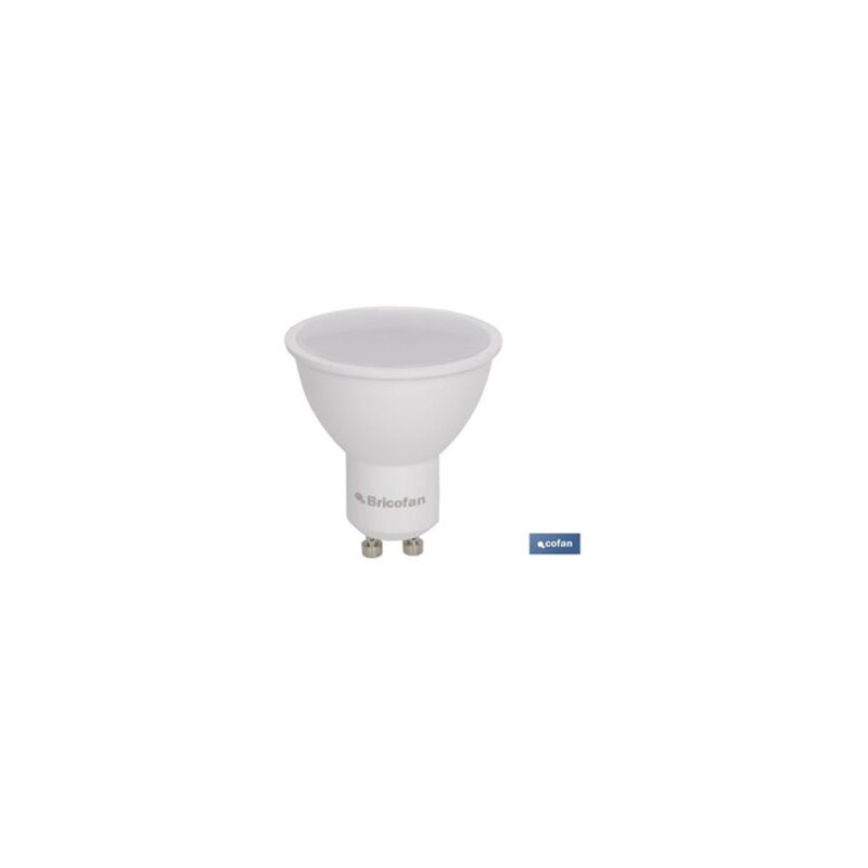 foto del prodotto lampadina led dicroica gu 10 5w 5000k 395lm ip20 5x5,7cm in alluminio e acrilico bianco