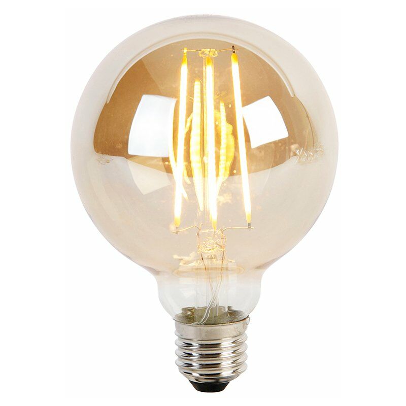 foto del prodotto lampadina led dimmerabile a 3 livelli e27 g95 vetro fum 5w 380lm 2200k luedd