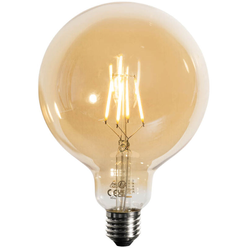 foto del prodotto lampadina led dimmerabile a 3 livelli e27 oro g125 4w 450lm 2700k luedd