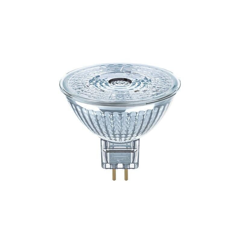 foto del prodotto lampadina led dimmerabile con riflettore satinato gu5.3 350 lm 35 w bianco caldo osram osram