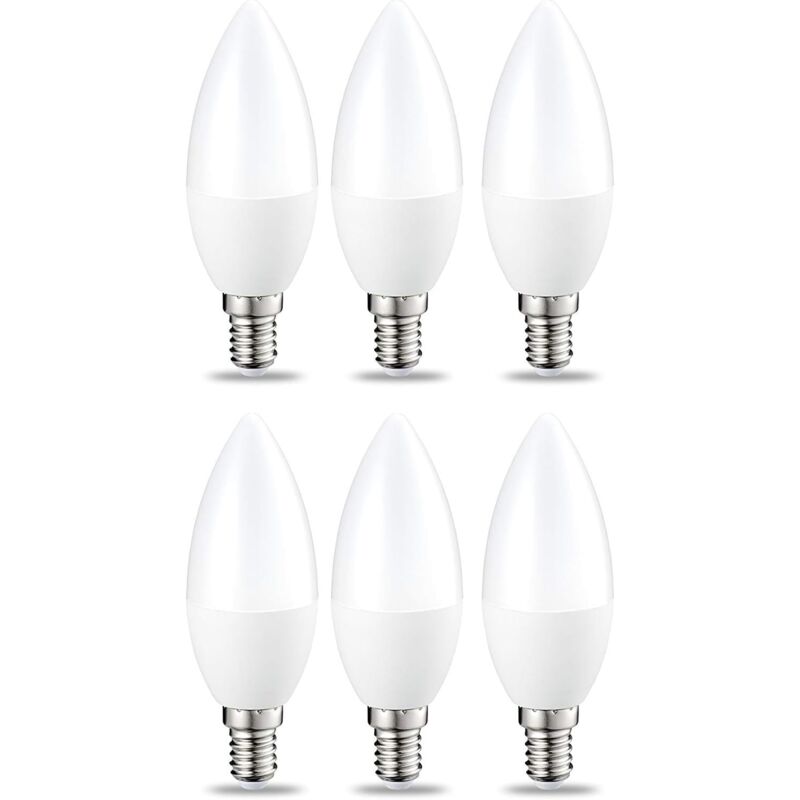 foto del prodotto lampadina led dimmerabile e14 a forma di candela, 5 w equivalenti a 40 w, bianco freddo 5000 k, 470 lm, lampadina a candela b35 con base a vite