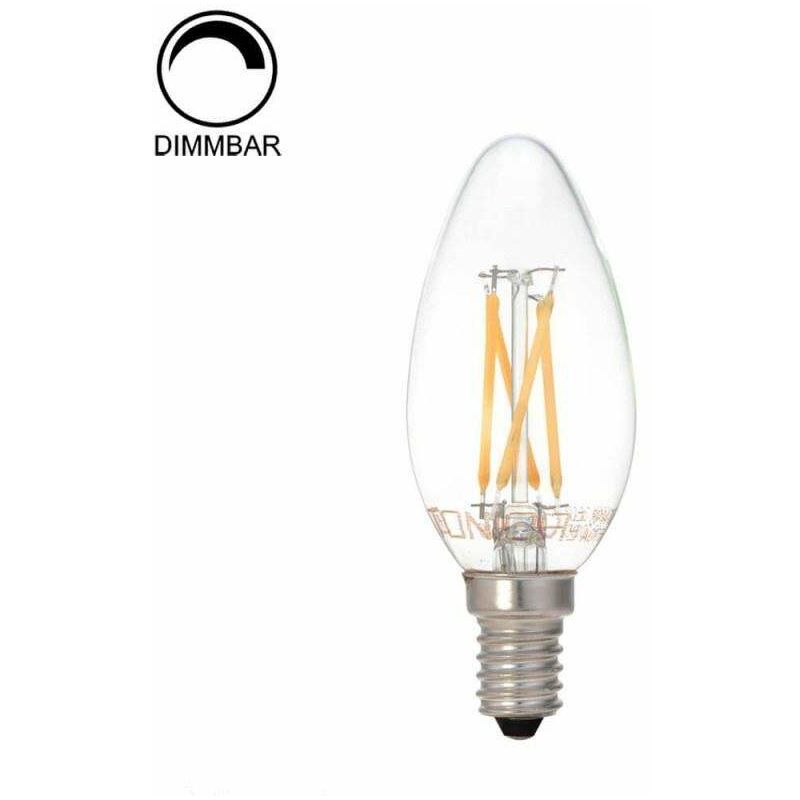 foto del prodotto lampadina led dimmerabile e14 c35 4w equivalenti a 32w bianco caldo 2800k