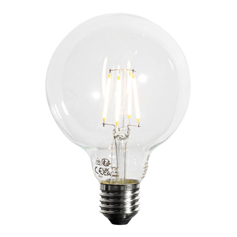 foto del prodotto lampadina led dimmerabile e27 g95 5w 450lm 3000k luedd