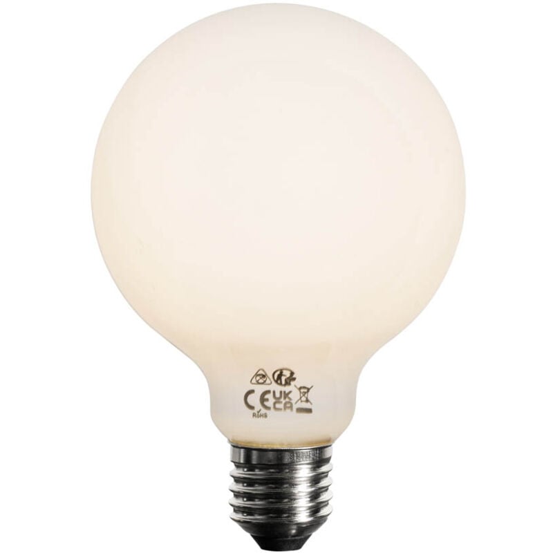 foto del prodotto lampadina led dimmerabile e27 opalino g95 5w 450lm 3000k luedd