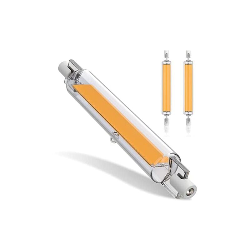 foto del prodotto lampadina led dimmerabile r7s 118mm 20w, bianco caldo 3000k 3000lm, sostituzione lineare della lampada alogena j118 20w, illuminazione a 360 gradi,
