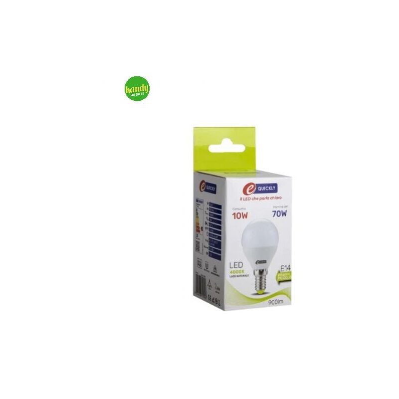foto del prodotto lampadina led e quickly 10w 4000k sfera p45 e14
