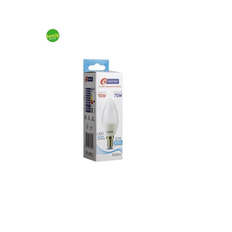 foto del prodotto lampadina led e quickly 10w 6000k candela c37 e 14