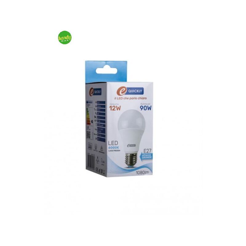 foto del prodotto lampadina led e quickly 12w 6000k goccia a60 e27
