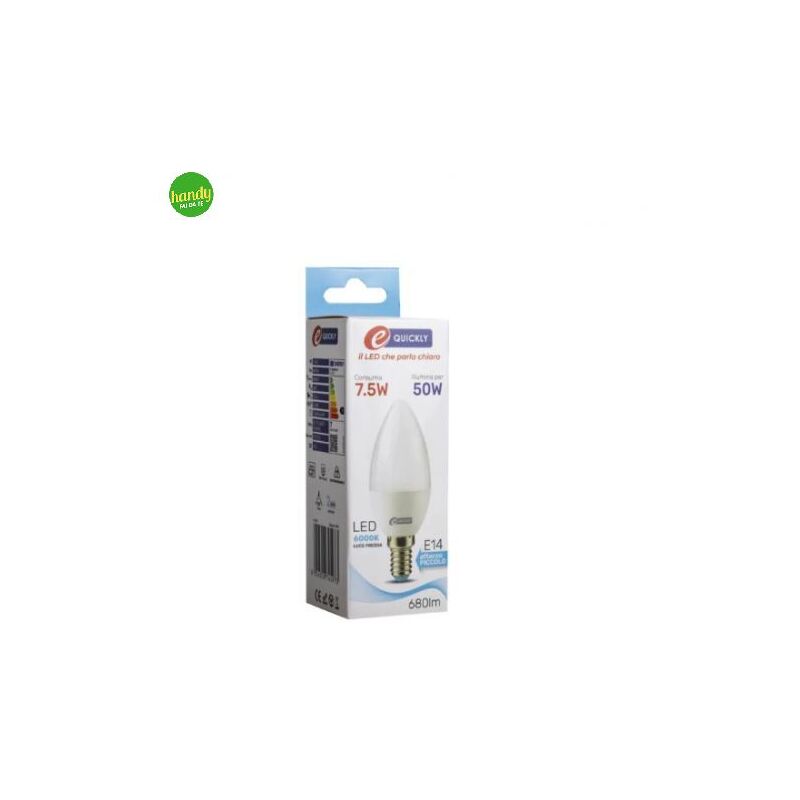 foto del prodotto lampadina led e quickly 7,5w 6000k candela c37 e 14