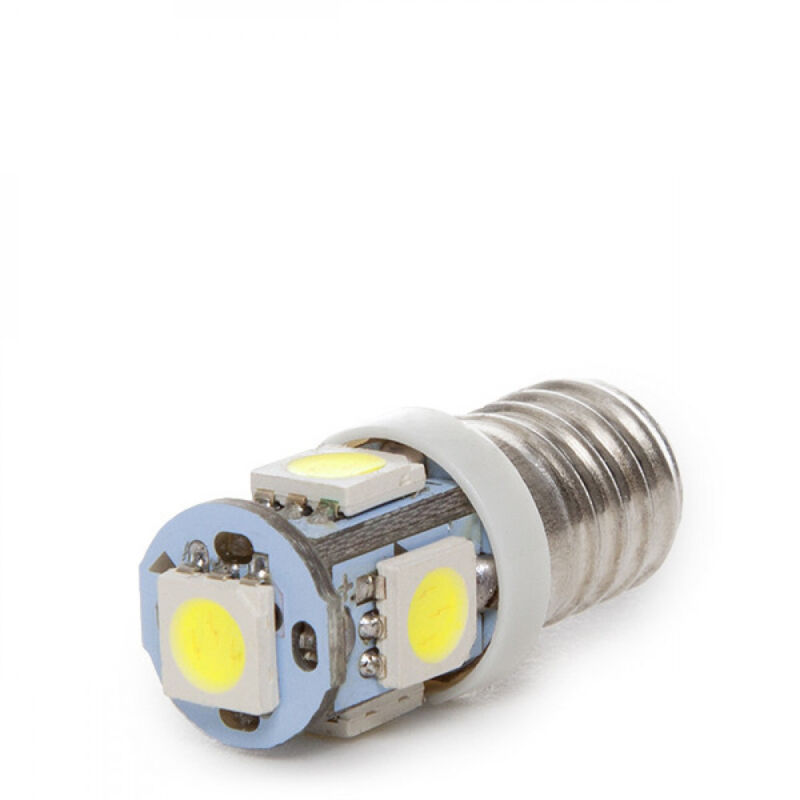 foto del prodotto lampadina led e10 1w 90lm 6000 k 12vdc led 40.000h ca e10 5md5050 cw 