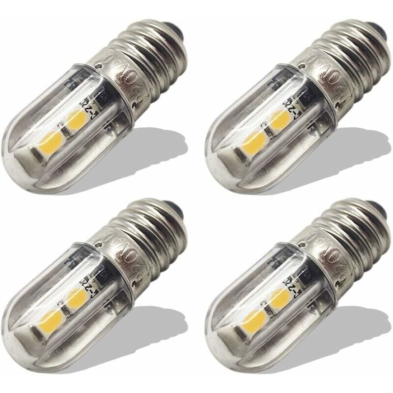foto del prodotto lampadina led e10 220v 230v ac risparmio energetico luce led base a vite da 8 mm 3030 4smd chipset lampadina led retrofit, bianco caldo confezione