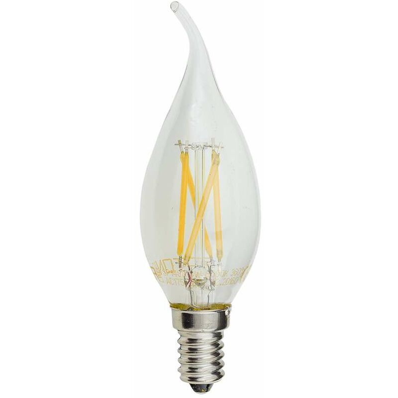 foto del prodotto lampadina led e14 4w 30w filamento flame wind bianco naturale 4500k