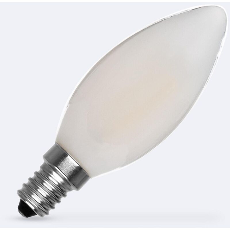 foto del prodotto lampadina led e14 4w 400 lm c35 candela glass bianco caldo no flicker 3000k