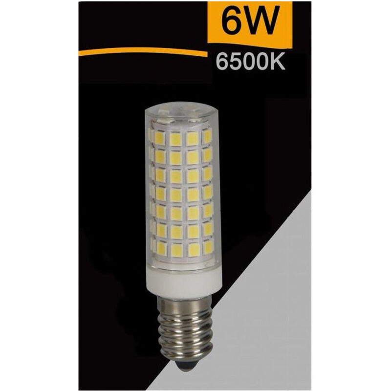 foto del prodotto lampadina led e14 6w 700lm tubolare luce fredda calda naturale sparac e14 6w ce1 bianco freddo trade shop traesio