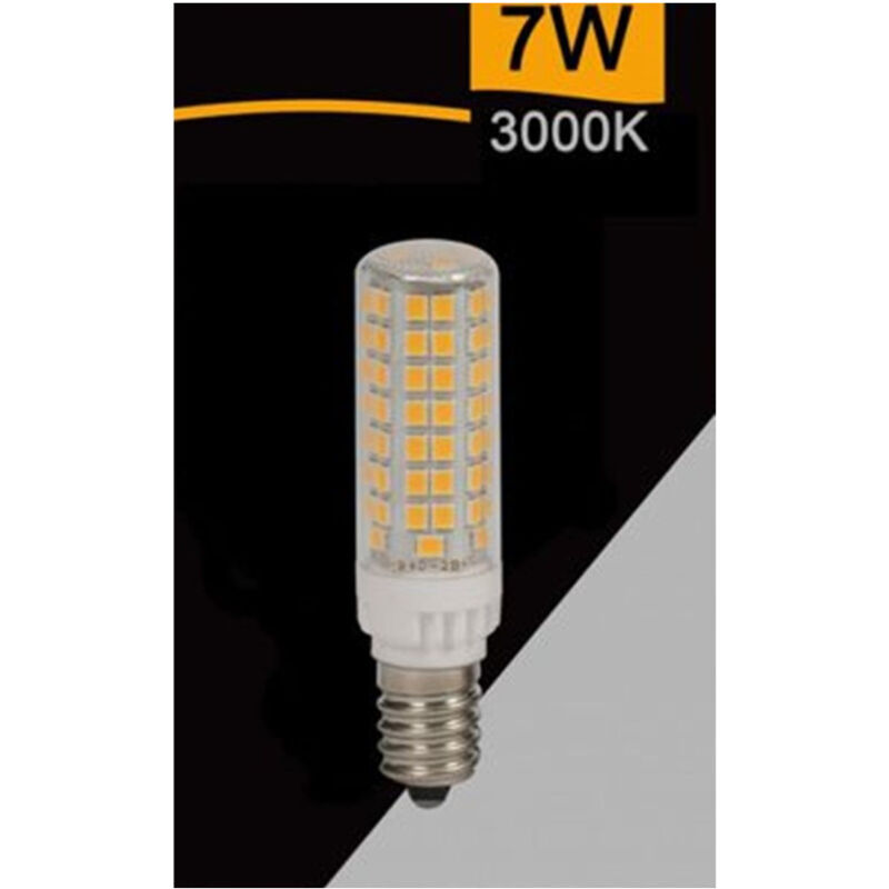 foto del prodotto lampadina led e14 7w 820lm tubolare luce naturale fredda calda sparac e14 7w ce2 bianco caldo trade shop traesio
