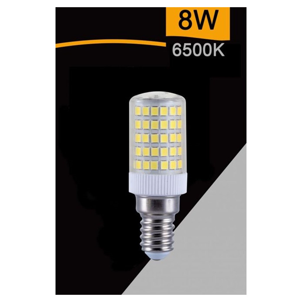 foto del prodotto lampadina led e14 8w 880lm tubolare luce fredda calda naturale sparac e14 8w ce1 bianco freddo trade shop traesio