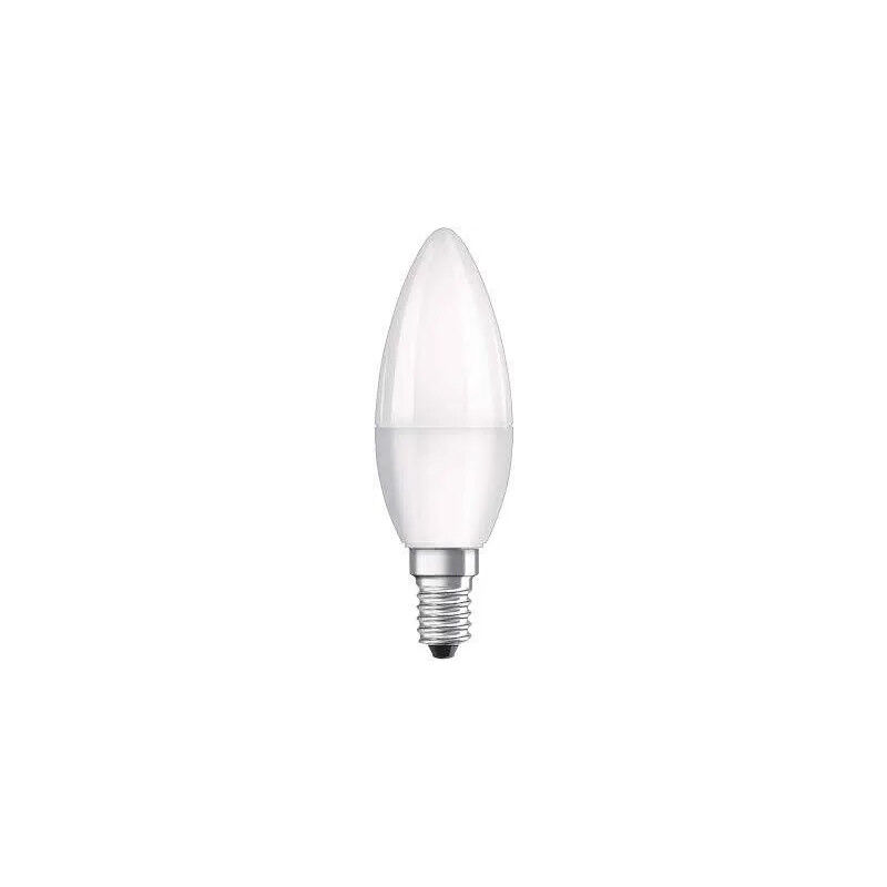 foto del prodotto lampadina led e14 a fiamma smerigliata, 4,9w, bianco caldo. confezione da 3.