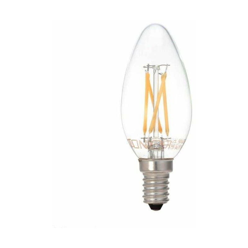foto del prodotto lampadina led e14 c35 4w equivalente a 32w bianco hot 2700k