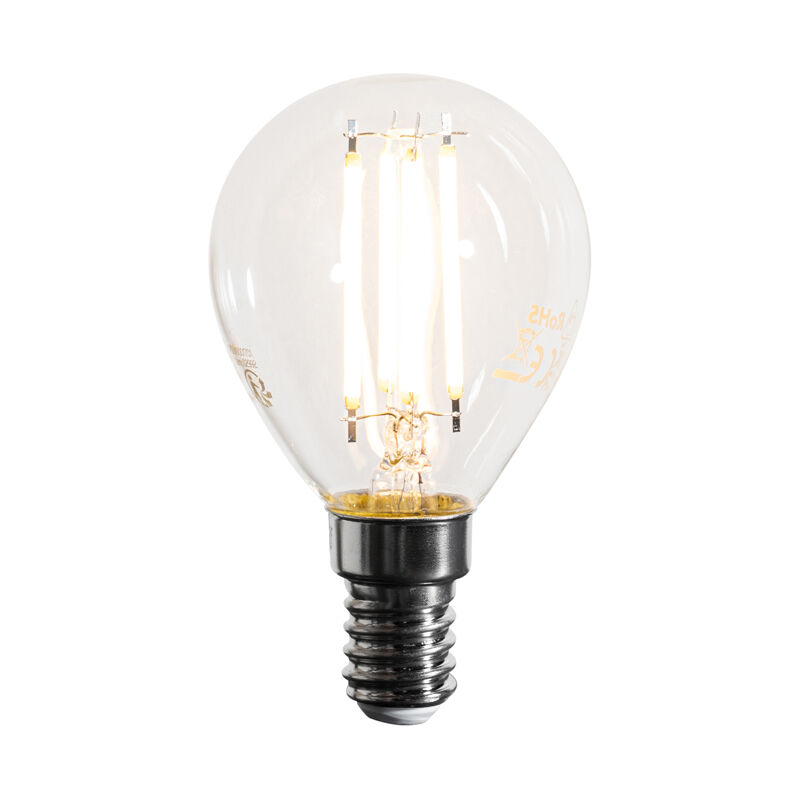 foto del prodotto lampadina led e14 dimmerabile a filamento g45 trasparente 4w 470 lm 2700k luedd