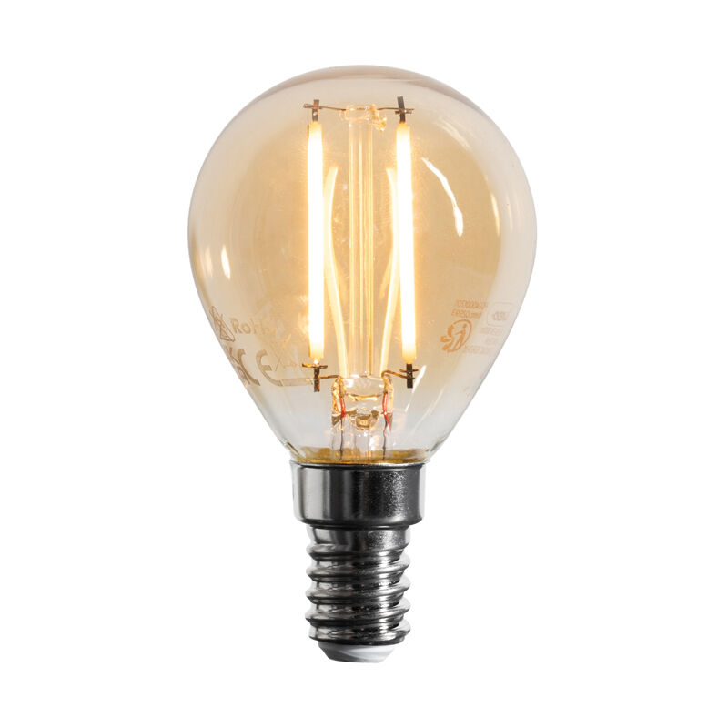 foto del prodotto lampadina led e14 dimmerabile g45 oro 4w 330 lm 2100k luedd