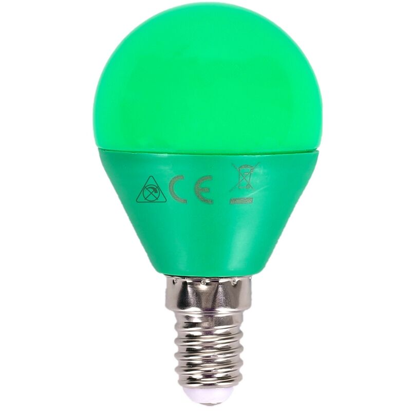 foto del prodotto lampadina led e14 g45 a sfera 4w verde aigostar