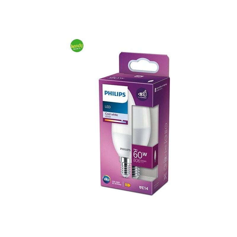 foto del prodotto lampadina led e14 oliva philips 7w 60w 4000k