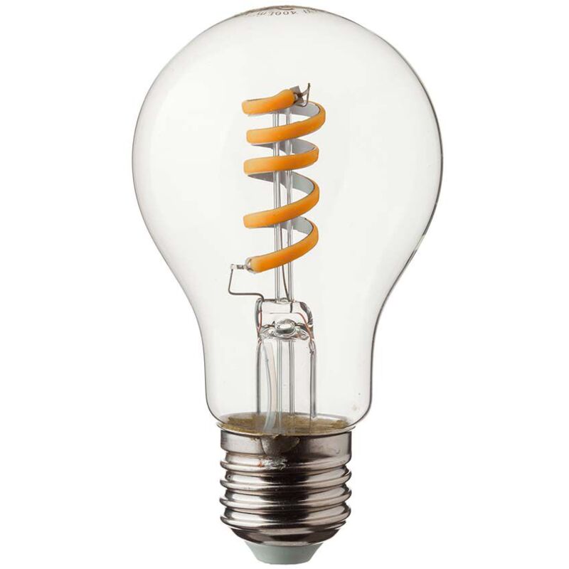 foto del prodotto lampadina led e27 4w 100lm w a60 filamento a spirale bianco caldo v tac