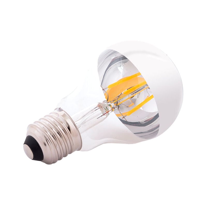 foto del prodotto lampadina led e27 4w 273lm 2000 k filamento a6 riflettore argento 40.000h wr a60 silver 4w ww 