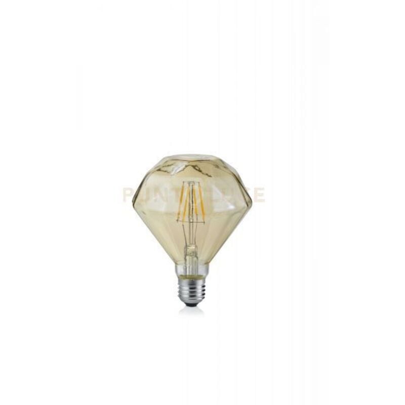 foto del prodotto lampadina led e27 4w 360lm, 2700k con filamento diamante anticata d.11,5 h.13,8