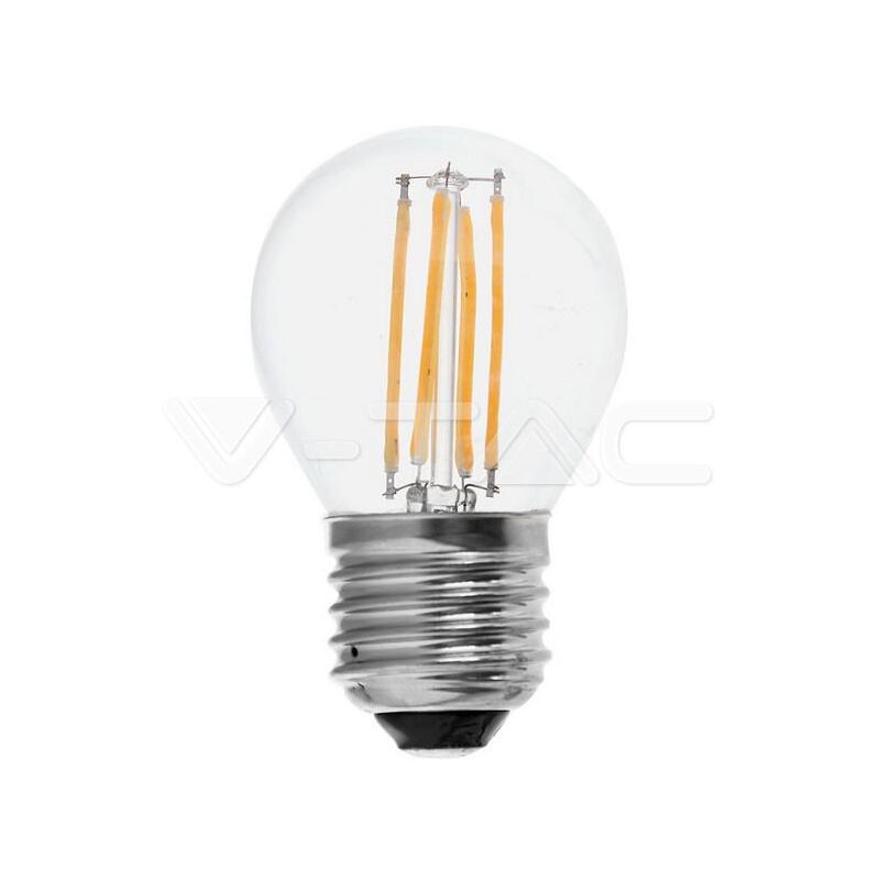 foto del prodotto lampadina led e27 6w 100lm w g45 filamento bianco freddo v tac