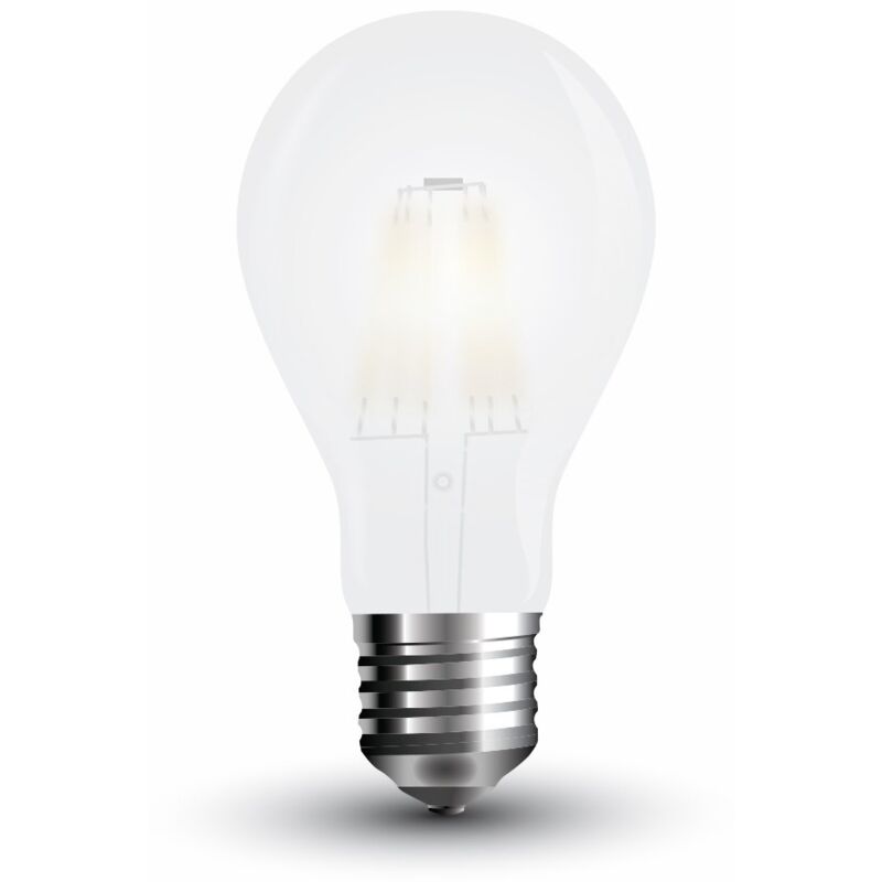 foto del prodotto lampadina led e27 6w 110lm w a60 filamento satinato bianco caldo v tac