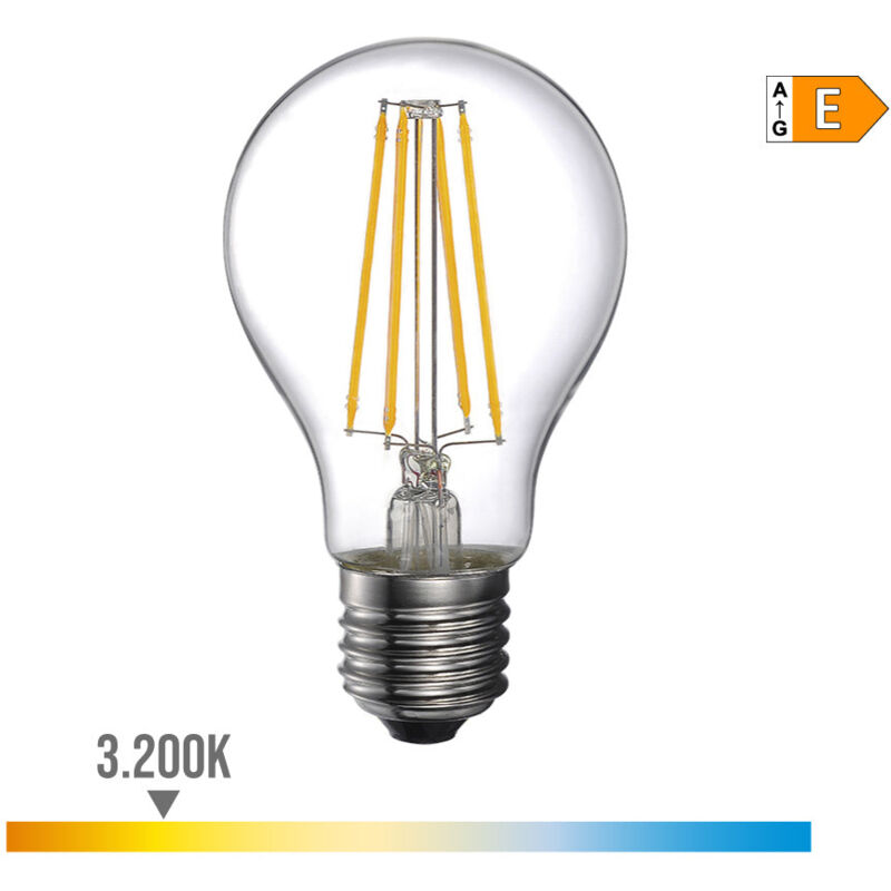 foto del prodotto lampadina led e27 6w rotonda a60 equivalente a 47w bianco caldo 3200k
