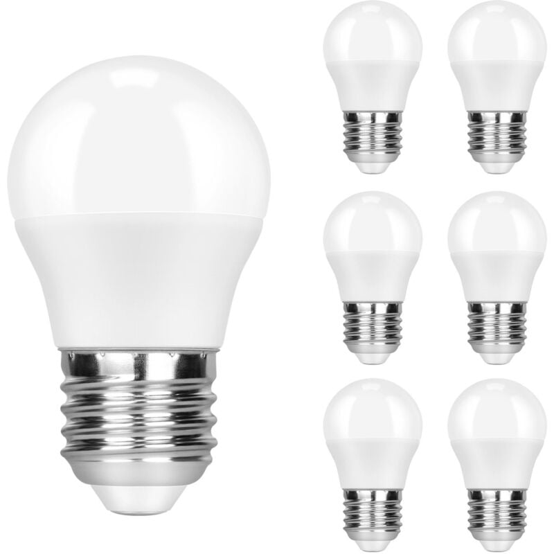 foto del prodotto lampadina led e27 a luce bianca calda da 6 pezzi sostituzione 5 w, lampadina da 50 w, 3000 k, lampadina a luce bianca calda, lampada a risparmio